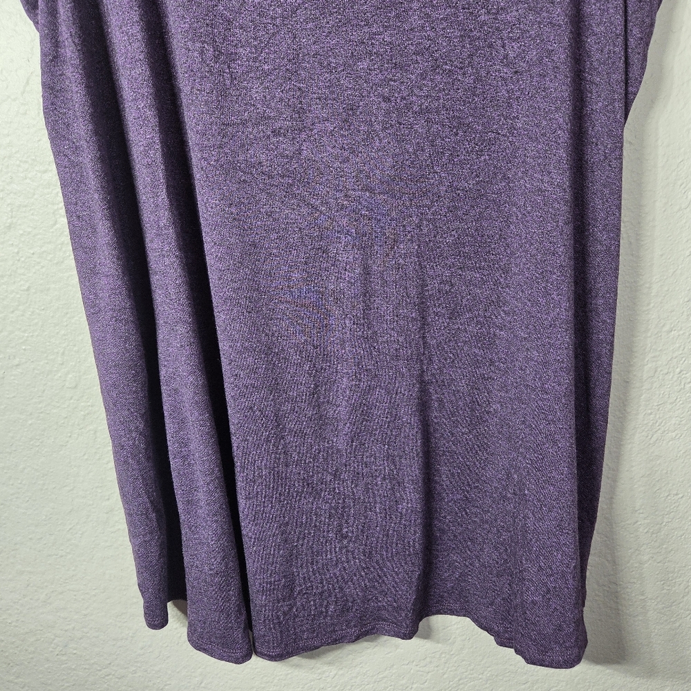 LOGO By Lori Goldstein Purple Tunic Tank Top Plus Size 2X Sleeveless Crew Neck - Picture 11 of 15